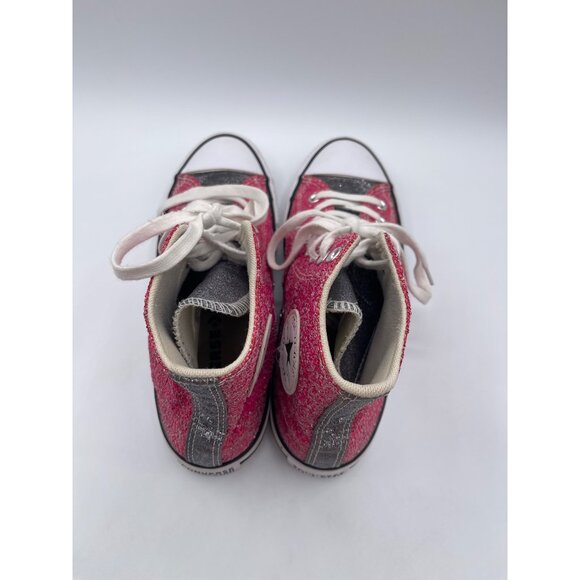 Converse Chuck Taylor AS Galaxy Dust Glitter Shoes Pink-Silver-White SZ W9 - Picture 4 of 7